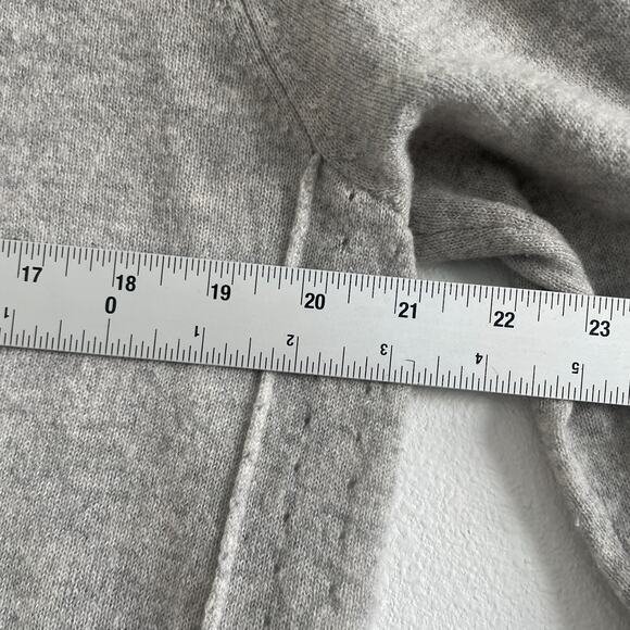 Autumn Cashmere Sweater Women XS Gray Cropped Boxy Knit Classic Casual Minimal - Picture 7 of 8